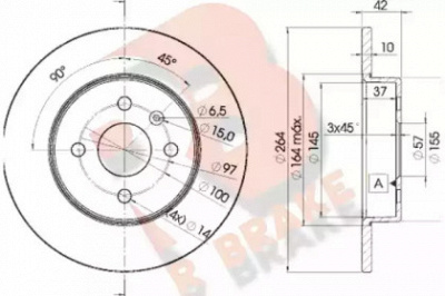 R BRAKE 78rbd29116 -  